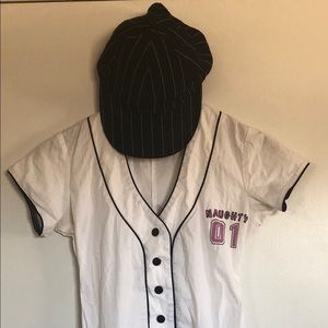 Sexy baseball costume with all accessories SZ S/M